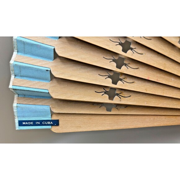 Rare Vintage Folding Fan– 1950's Souvenir Floral and Scenery Designs - Picture 3 of 8